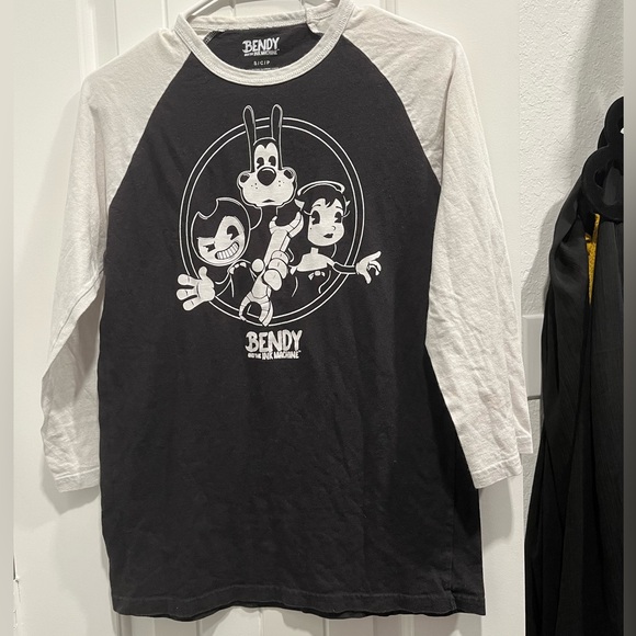 Bendy And The Ink Machine Group Raglan Shirt Youth S - Picture 8 of 8